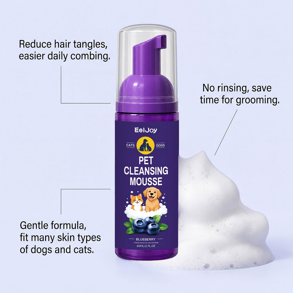 Le shampooing de bain sans rinçage Eeljoy Pet peut être utilisé pour les chats