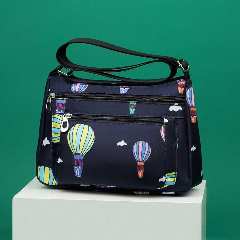 Seulement auto-pickup-- Mode Moyen-âge et les femmes âgées Casual Nylon Oxford Crossbody Ba