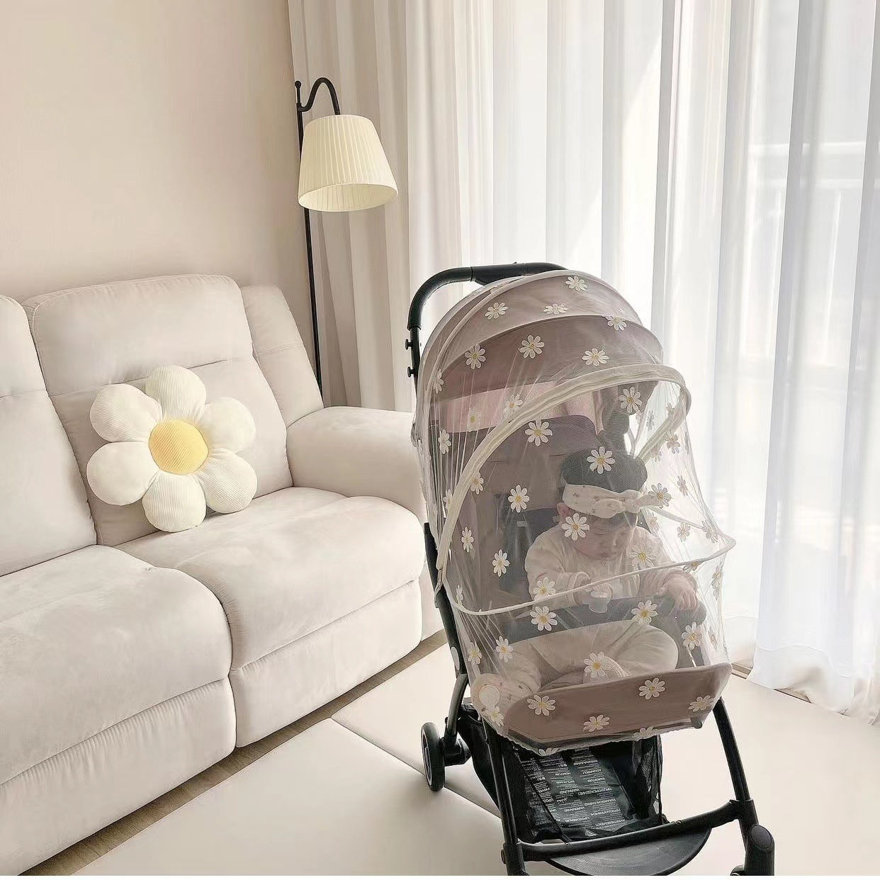 Infantile Mosquito Net Poussette pour bébé universelle de type complet respirant