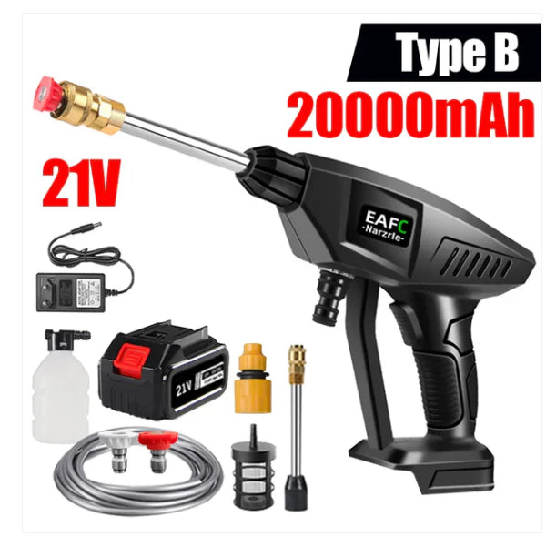 Batterie Lithium sans fil pistolet de lavage de voiture Portable haute tension
