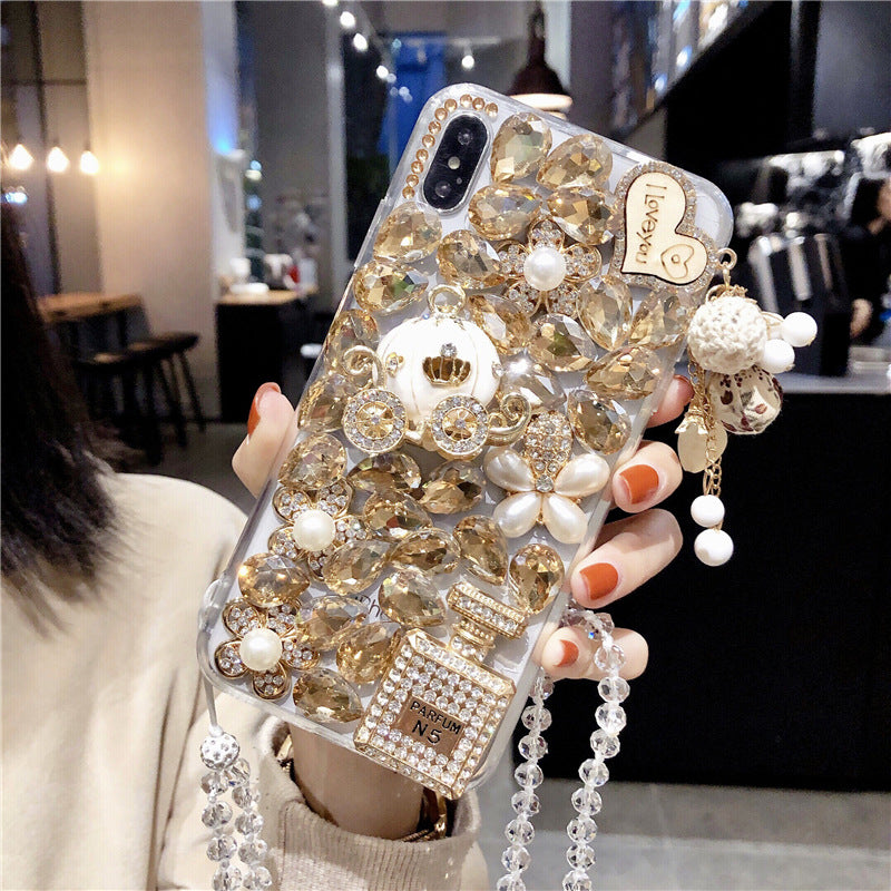 Cas artificiel de téléphone mobile diamant