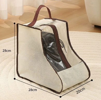 Chaussure de sac à souder en tissu non tissé beige + pièce PVC-1