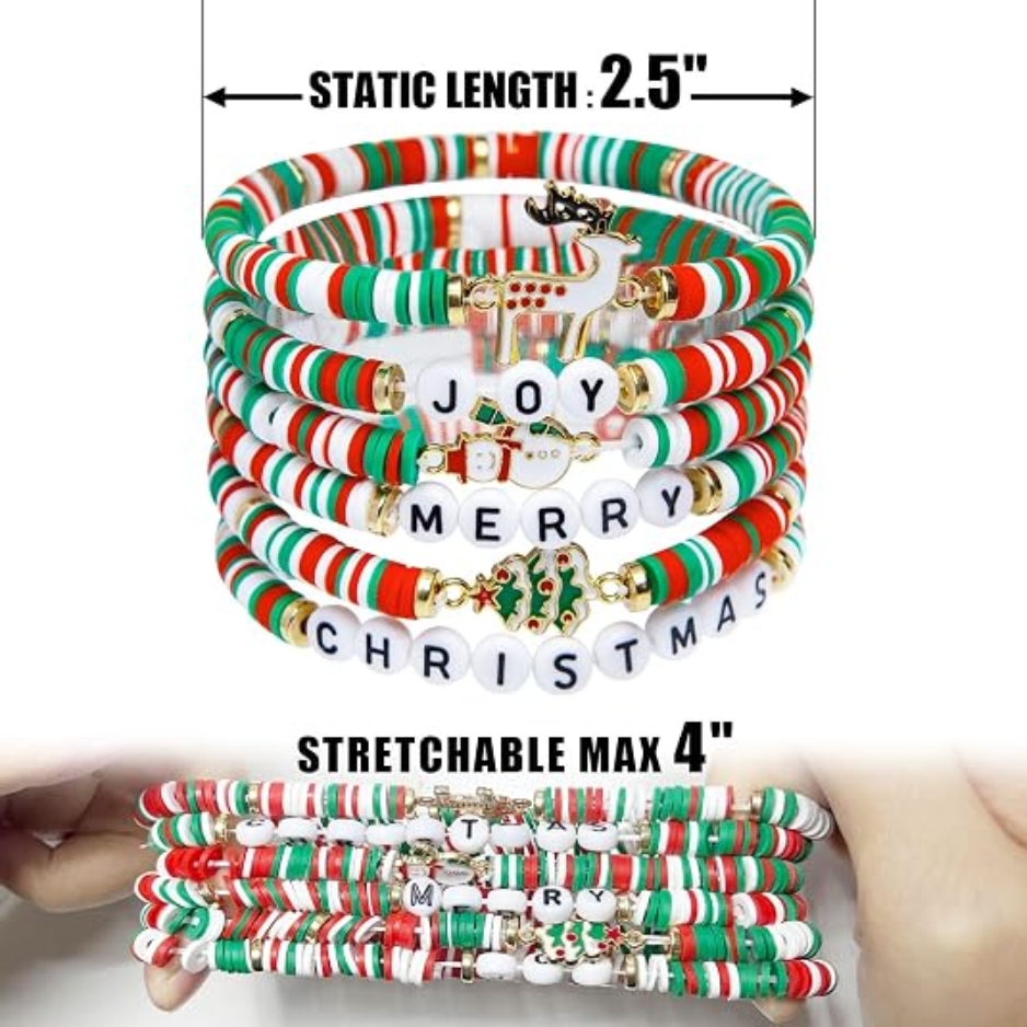 Set de bracelets de Noël 6PCS