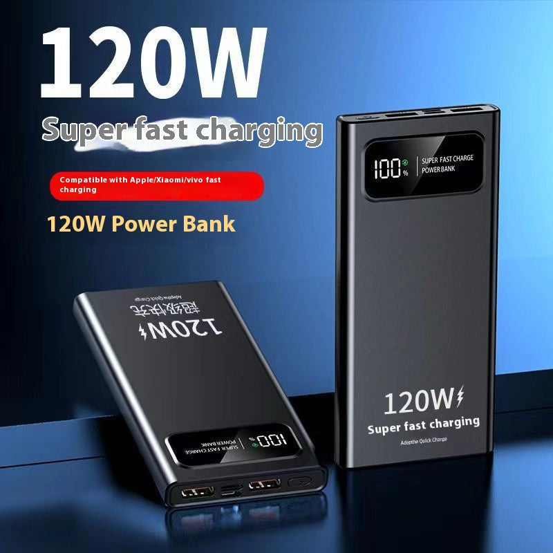 120W Power Bank 20000 MA Super Fast Charge Alimentation mobile de grande capacité