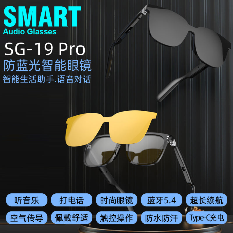 Smart Glass Smart Eyewear Étape dans le monde Verres résistants aux UV haute définition HIFI S
