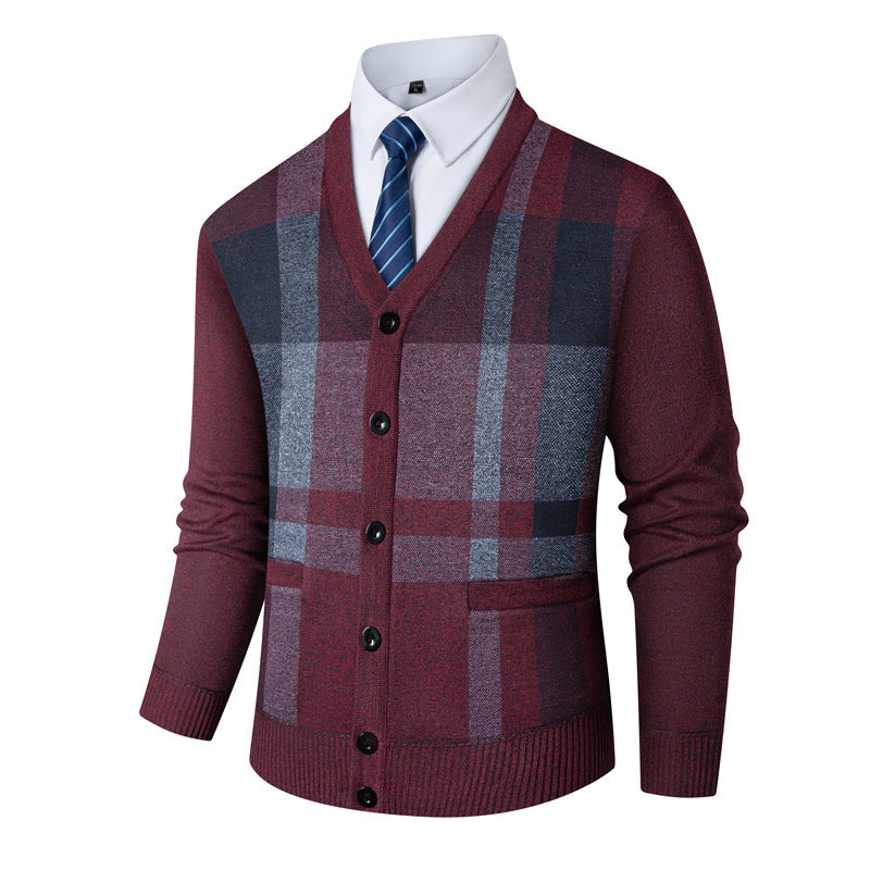Hommes Cardigan avec doublure en polaire