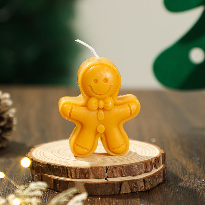 Décorations de Noël Gingerbread Man Bougie parfumée Forme créative Souvenir bureau cadeau