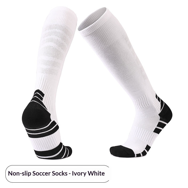 Chaussettes de sport à tube long Épaisseur Serviette sans glissade Fond Hommes Football Socks Sweat-
