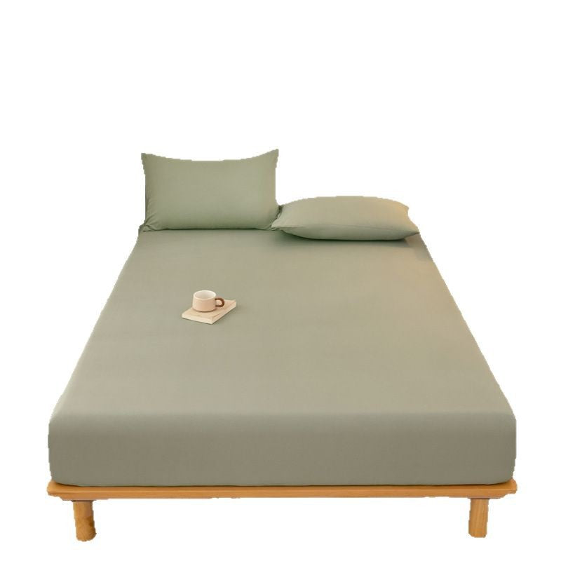 Lavé brossé de couleur solide feuille ajustée anti-dérapant couverture de lit tout-Inclusive Matelas Protecto