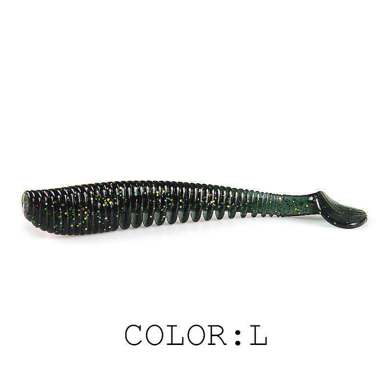Lure d'eau douce Soft Bait T Tail Crochet de plomb
