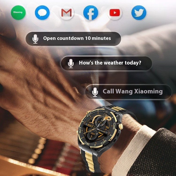 Extraordinaire Gold Edition Multi-fonction Intelligent Sports Electronic Smart Watch