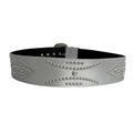 Ceinture large en argent rétro pour femmes