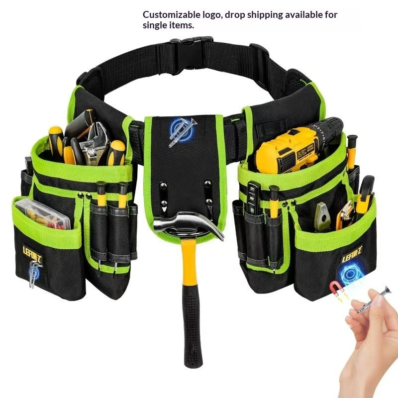 Toile épaissée Outil multi-fonctionnel Organisateur Électriciens Waist Bag