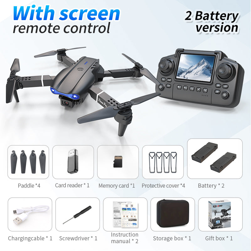E99 Drone double batterie avec écran