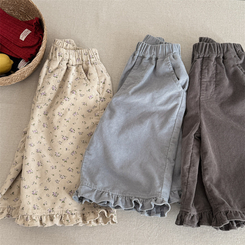 Neuvième Filles Corduroy Pantalons Casual