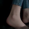 1pcs 999 Argent Sterling Perles mélangées Couleur Anklet Émail