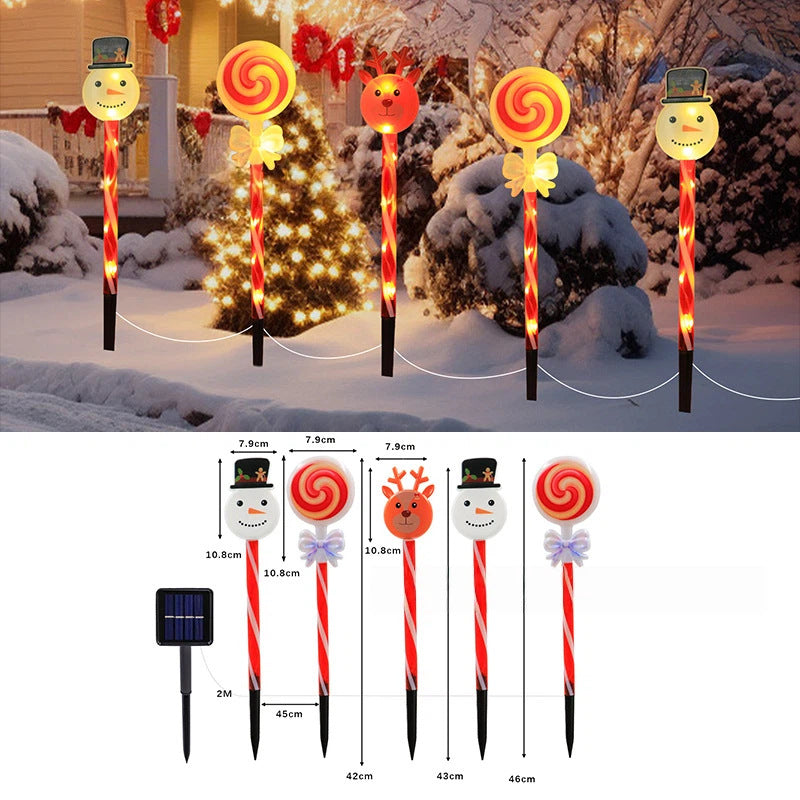 Luminaire de pelouse de Noël acrylique de l'atmosphère LED d'insertion au sol