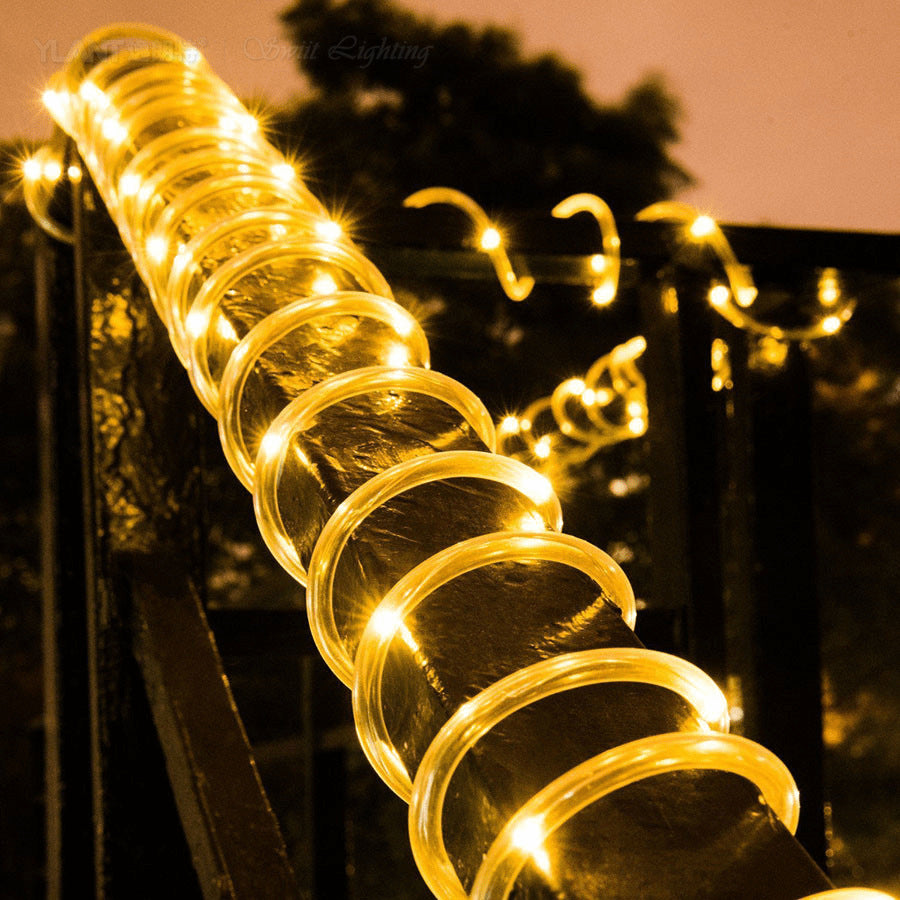 LED Solar Tube lumière chaîne Courtyard Décoration