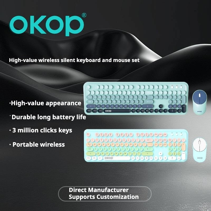 Quiet Wireless Keyboard Mouse Combo, Neat 2.4G Design