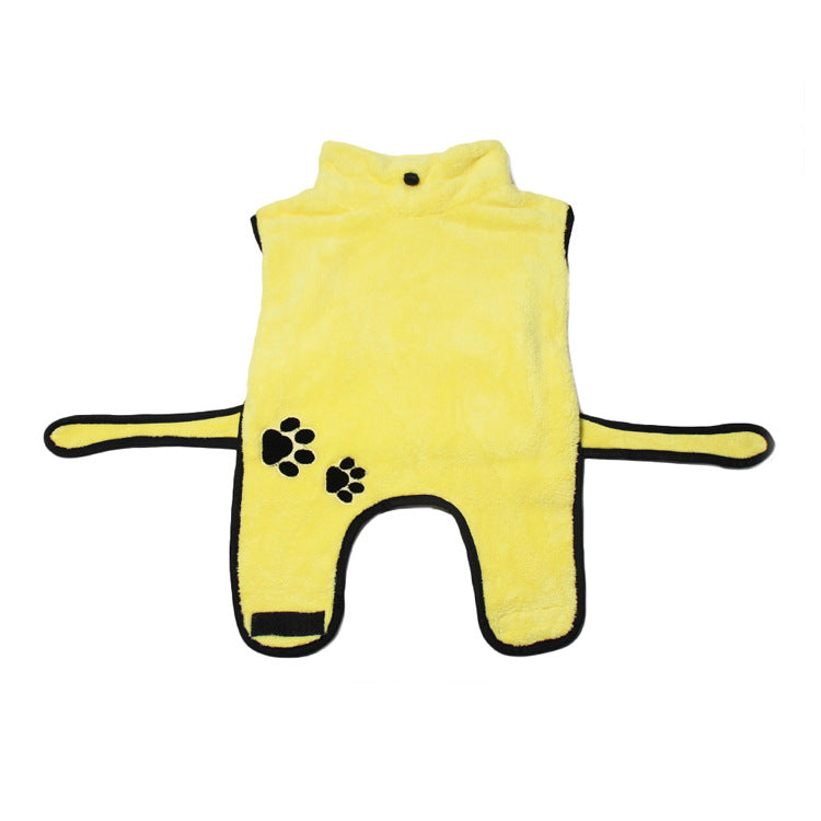 Pyjamas doux et absorbant pour animaux de compagnie brodés peignoirs Pyjamas de Corail