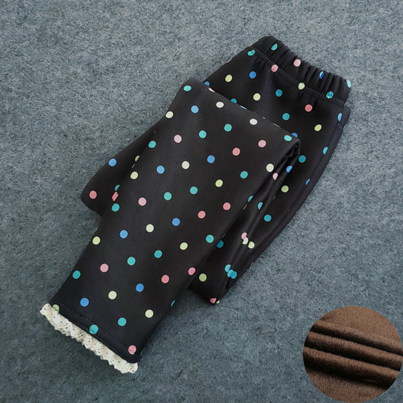 Pantalons Sweet Girls-pied de dentelle Pantalons minces