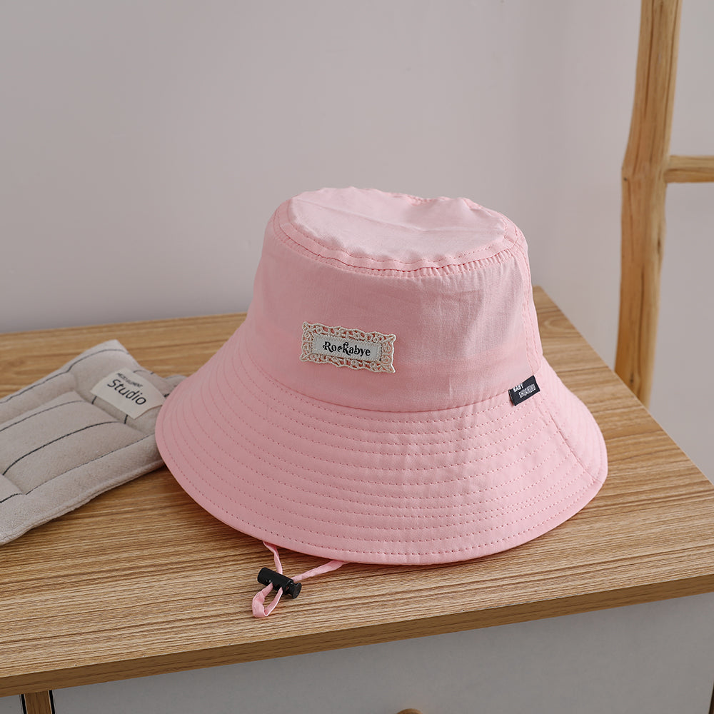 Les filles d'été et les garçons' Ribbon réglable large bordé doux et occasionnel bébé chapeau de soleil F