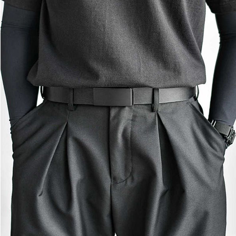 Ceinture sans dents simple et lisse pour Mencasual et polyvalent