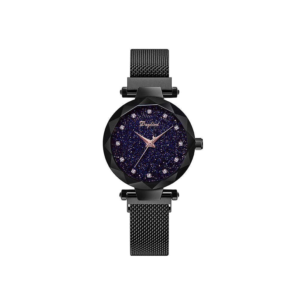 Starry Sky Lady Trendy Montre Quartz à aimant imperméable