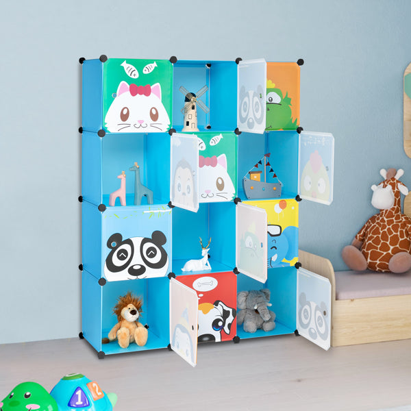 Armoire modulaire à 12 compartiments de 4 couches avec matériel en plastique et en acier