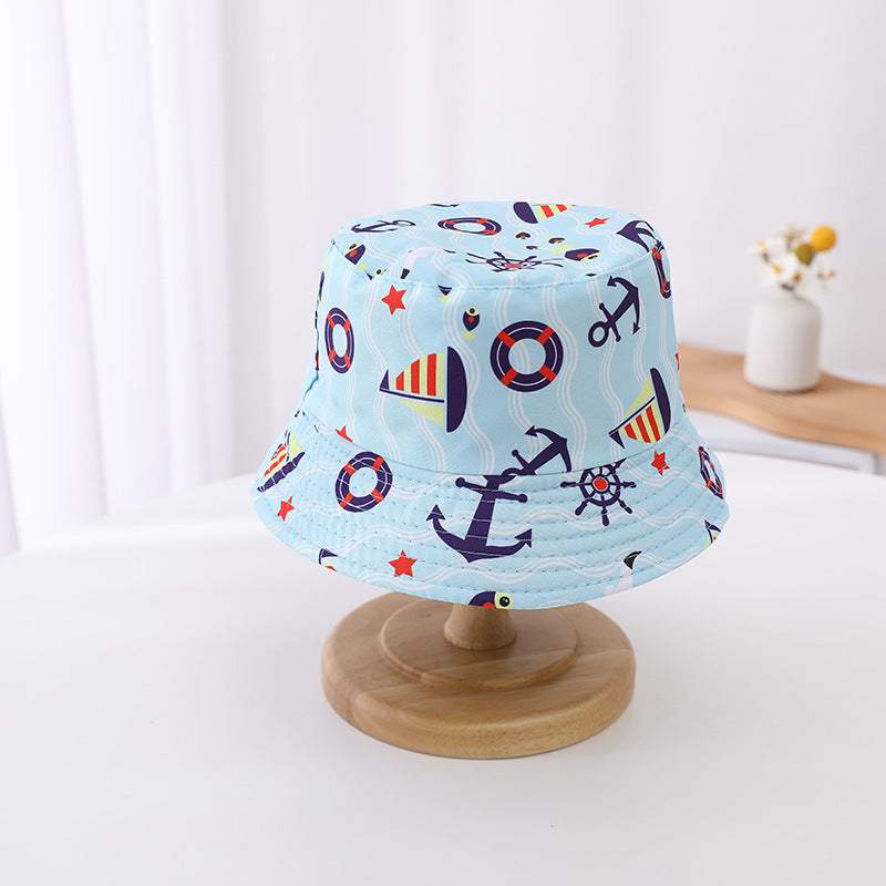 Chapeau de seau de soleil à double bord pour enfants