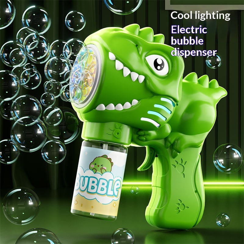 Influenceur-style Automatic Bubble Machine Handheld Dinosaur Bubble Gun pour enfants