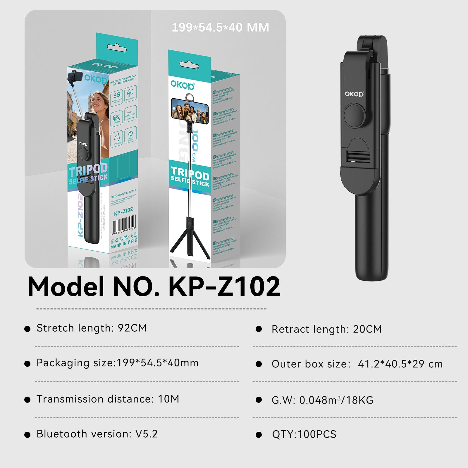KP-Z Smartphone portable Gimbal Stabilizer Universal Anti-Shake Selfie Stick Factory Stock