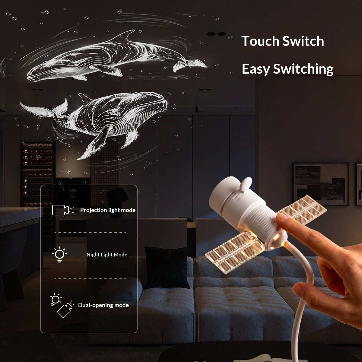 Lampe de projection USB Cadeau d'entreprise pour enfants Projecteur Starry-sky double mode