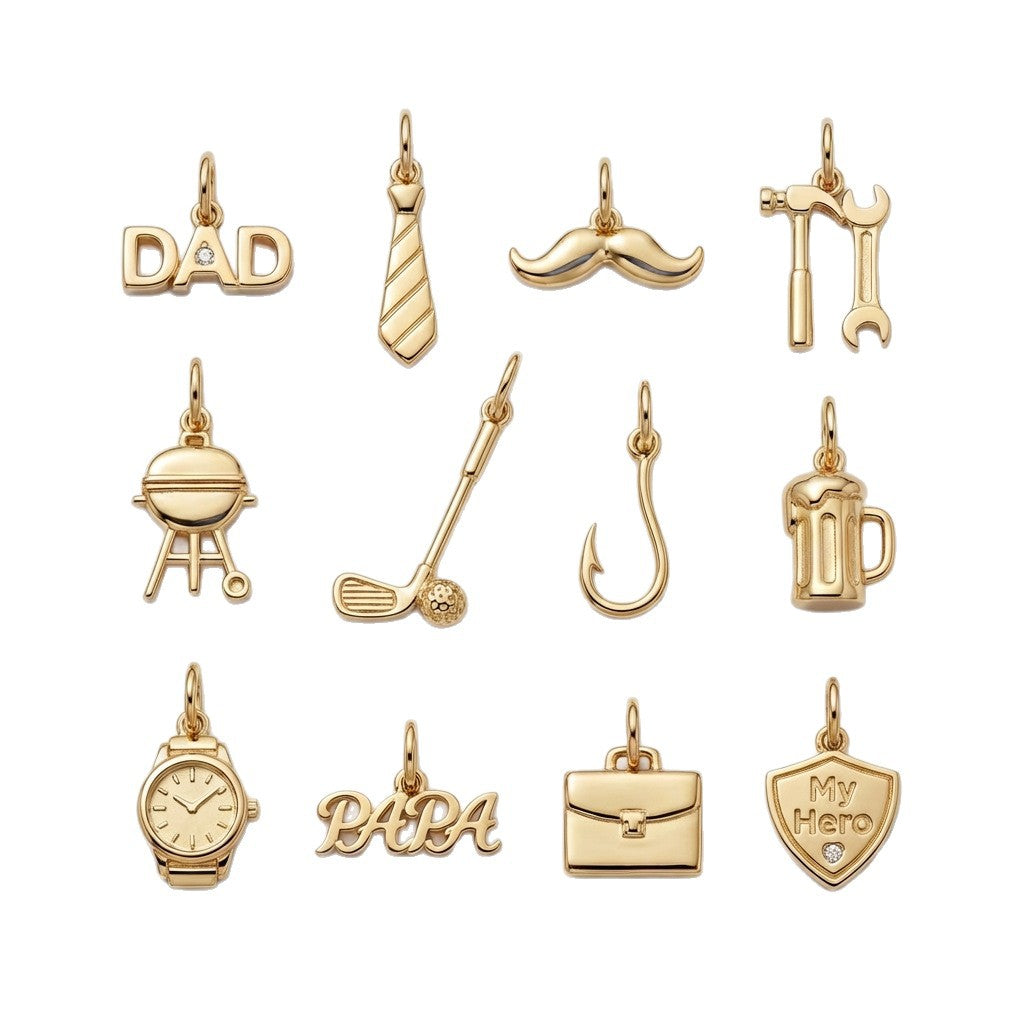Pendentif jour Pères en acier inoxydable Bricolage Accessoires