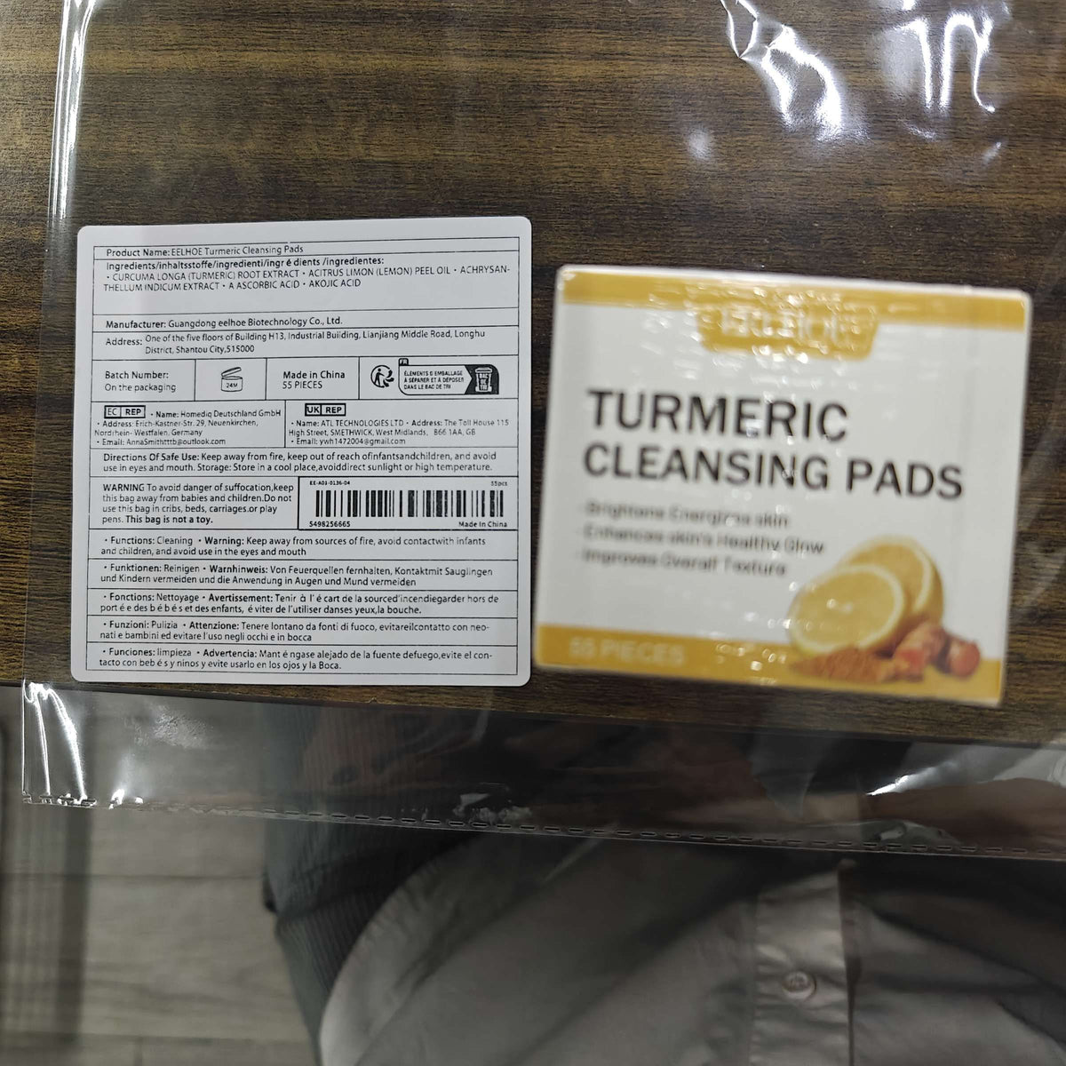 EELHOE Ginger Lemon Makeup Remover Nettoyant Pads
