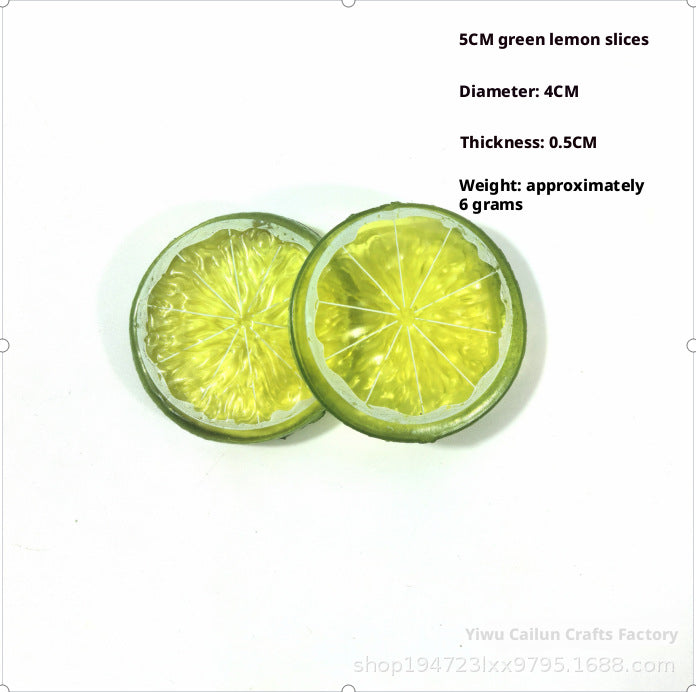 Tranches de citron simulées-Orange 4CM-1 pièce