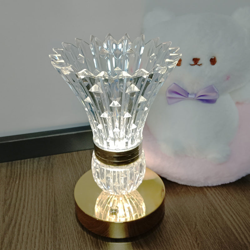 Lampe de table en cristal pour la chambre à coucher