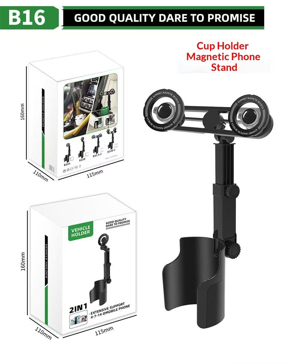 Support de carte et téléphone magnétique multifonction à 360 degrés monté sur voiture