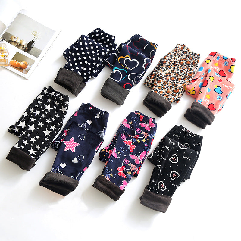 Enfants Pantalon chaud taille mince imprimé Pantalons pour enfants plus âgés