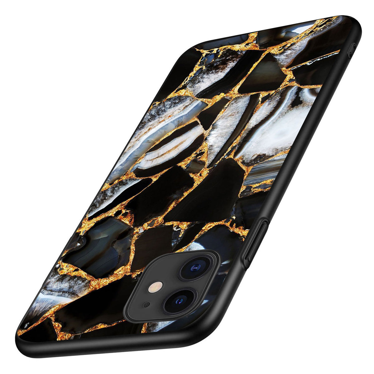 Étui téléphonique mode en marbre peint