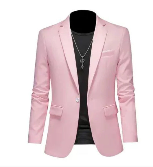 Hommes Formel porter Coréen-Style Slim-Fit Blazer Veste de costume unique