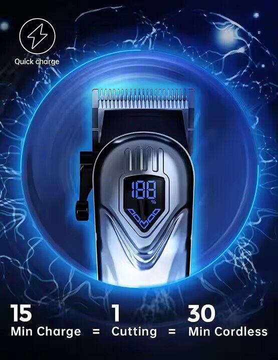 Clippers professionnel homme Trimmer Kit coupe machine sans fil Barber Salon