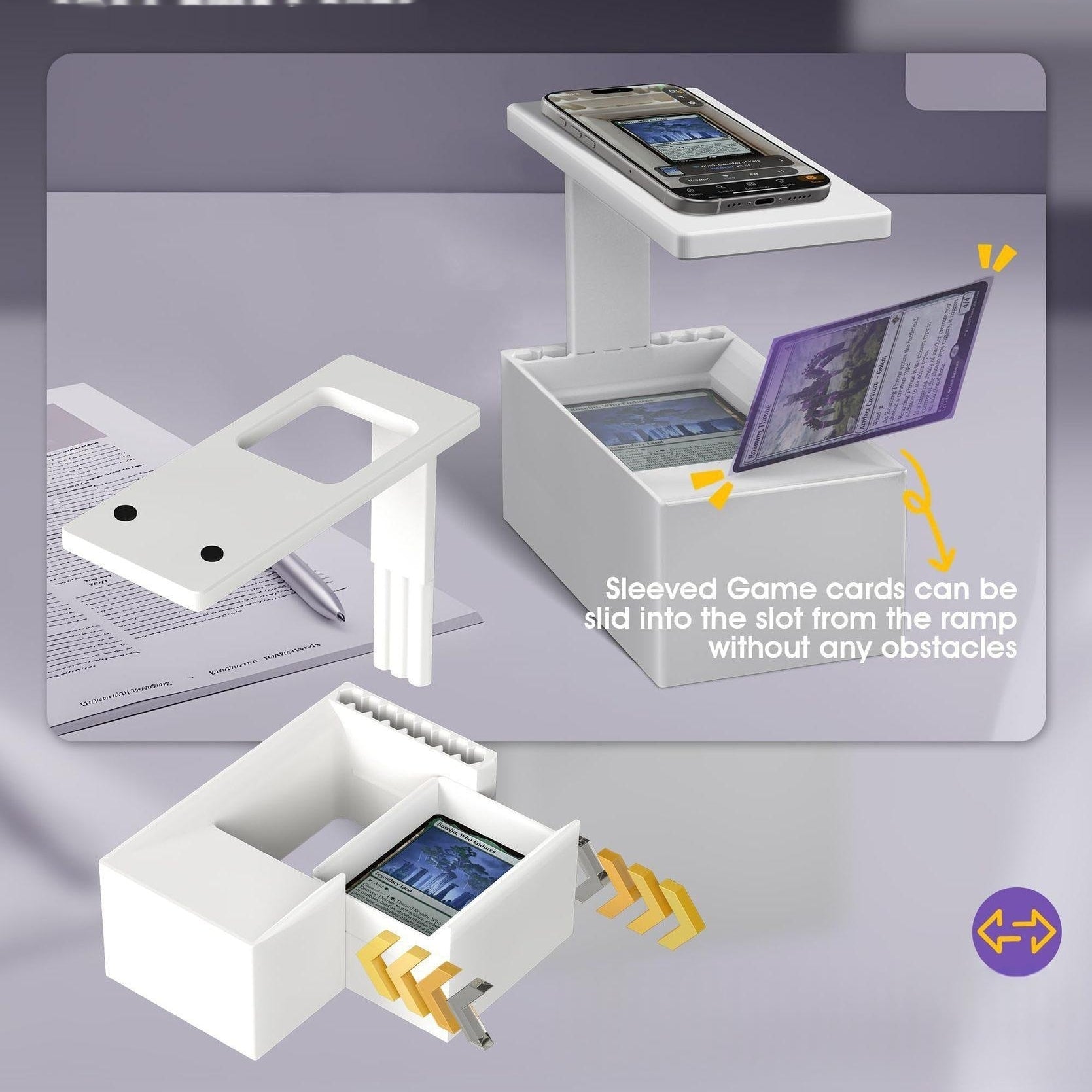 Scanner manuel de carte de support de téléphone