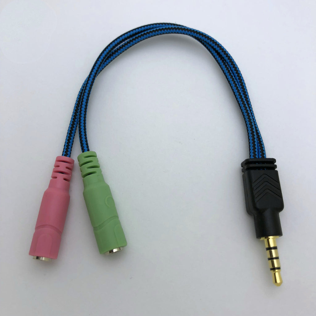 Câble d'adaptateur pour microphone audio Aux 3,5 mm