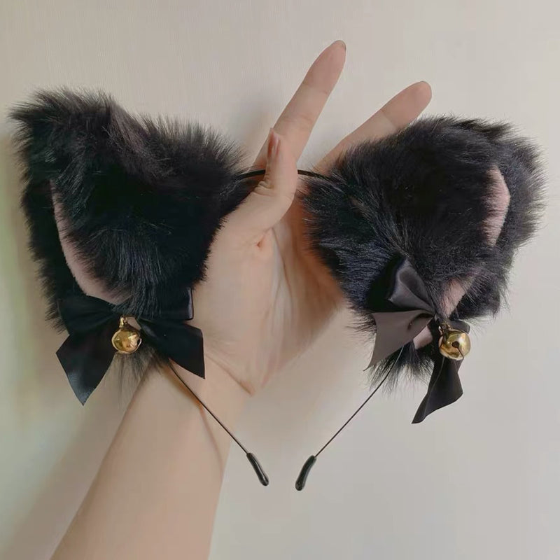 Bandeau d'oreilles de chat mignon en peluche