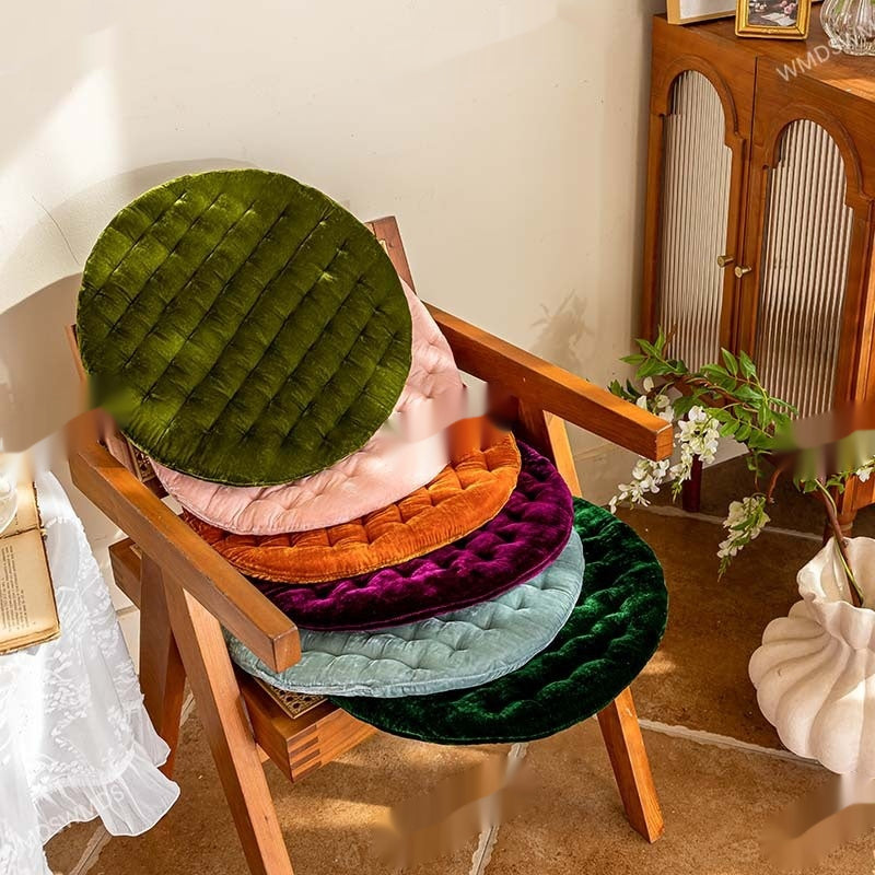 Tabouret de luxe léger de style français Coussin rond toute saison