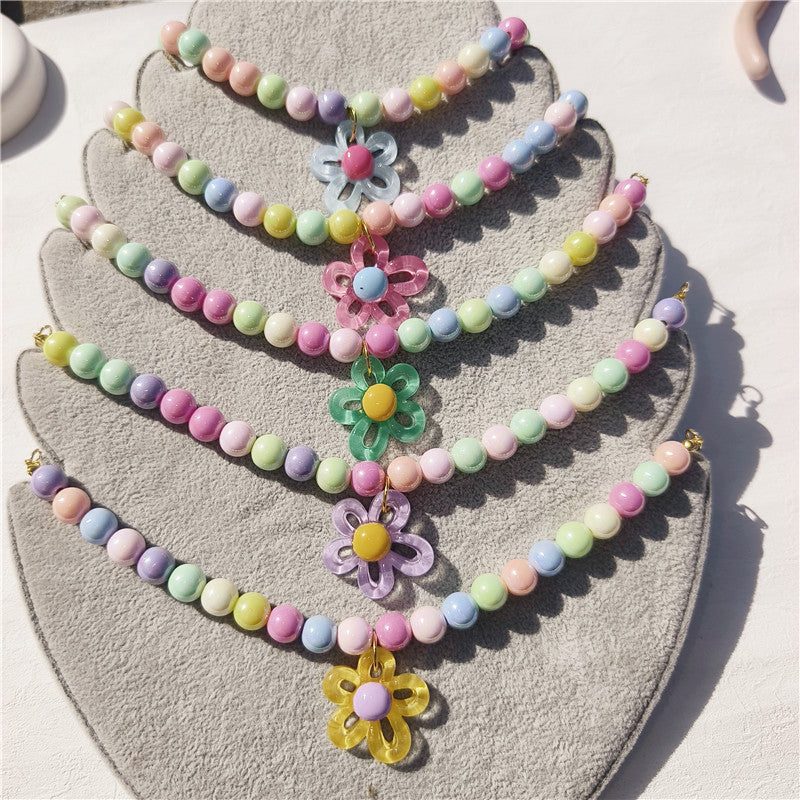 Collier pour animaux de compagnie coloré fait main