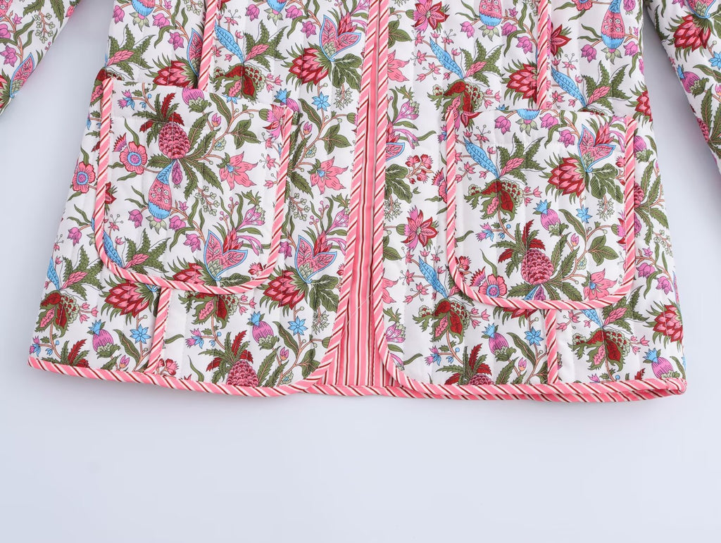 Motif floral imprimé en coton rembourré