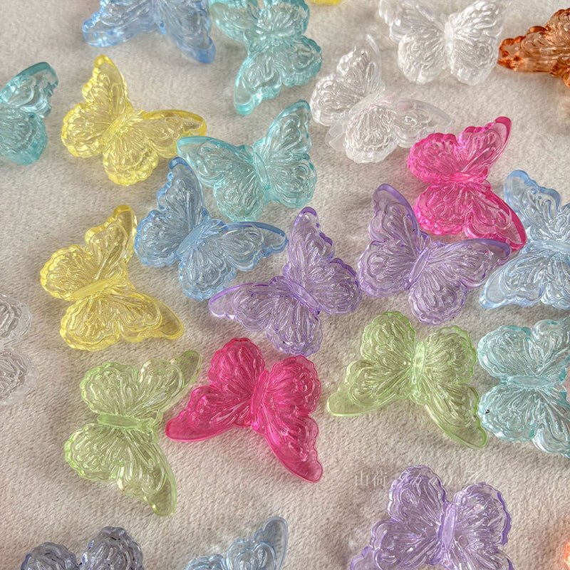 Perles de papillon acrylique détaillées