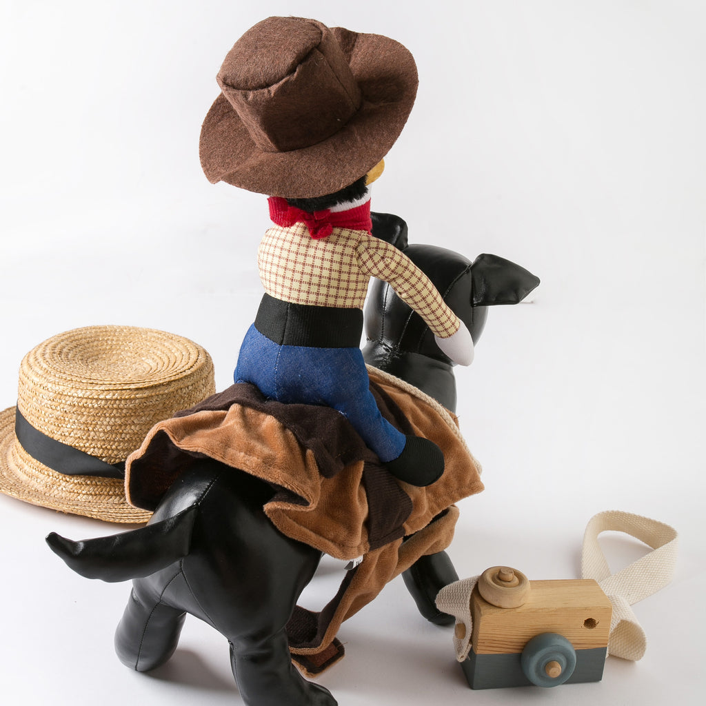 Vêtements de chien créatifs Personnalisé Drôle Déguisement animal Riding Denim Corgi Teddy Golden Retrie